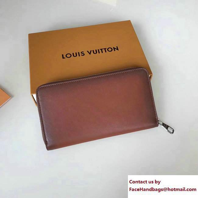 Louis Vuitton Cuir Ombre Zippy Organizer Wallet M61687 Acajou 2017 - Click Image to Close