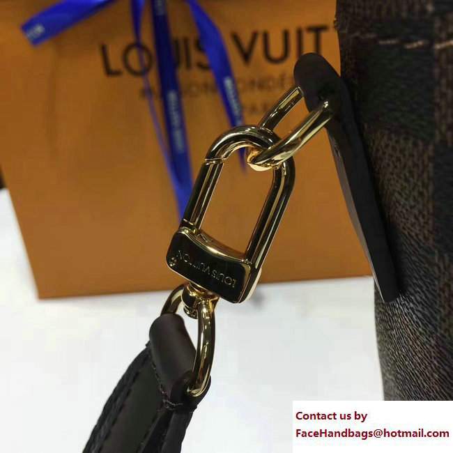 Louis Vuitton Damier Ebene Canvas Jersey Bag N44023 Black 2017 - Click Image to Close