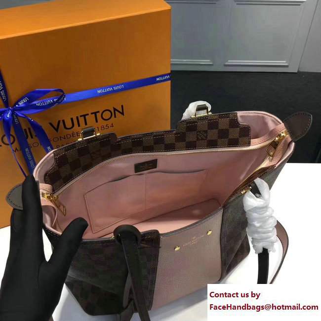 Louis Vuitton Damier Ebene Canvas Jersey Bag N44041 Pink 2017