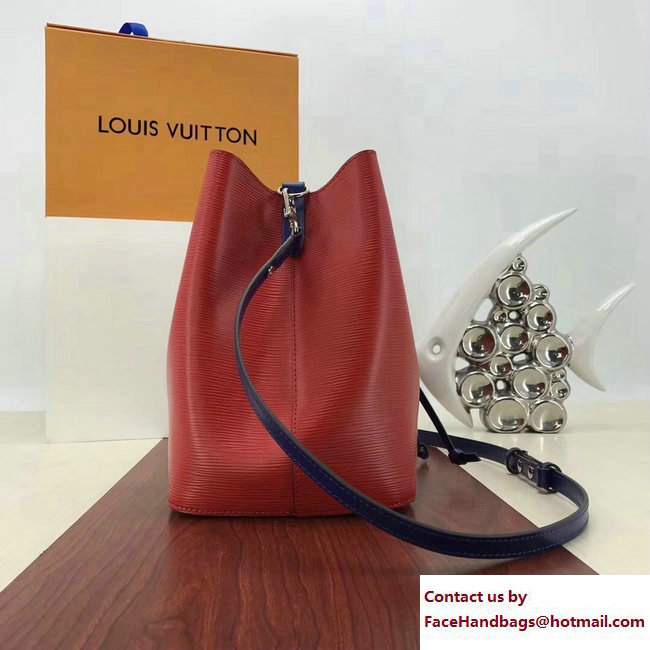 Louis Vuitton EPI Bucket Bag Red/Blue 2017