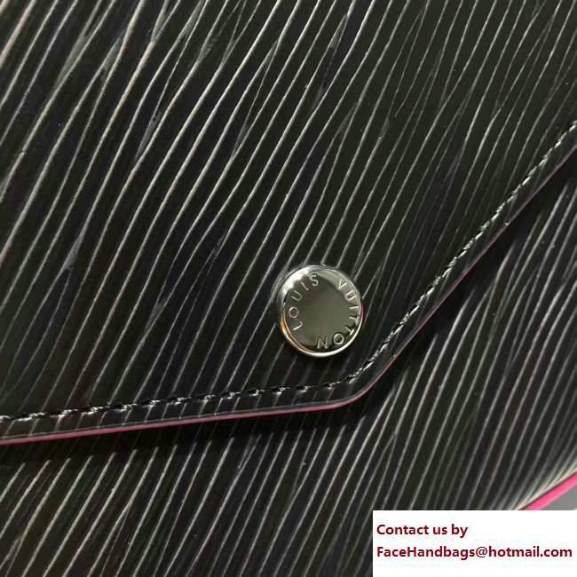 Louis Vuitton Epi Pochette Felicie Bag M64579 Noir Hot Pink 2017 - Click Image to Close