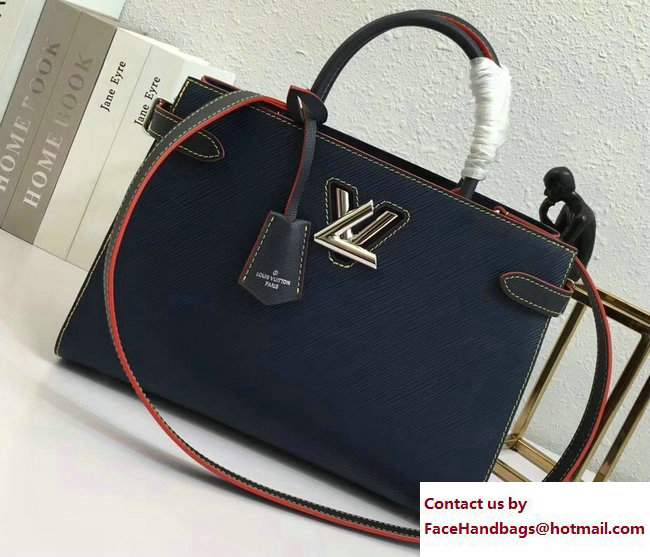Louis Vuitton Epi Twist Tote Bag M54980 Indigo 2017