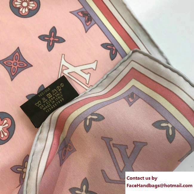 Louis Vuitton Happy Monogram 90 Square Scarf Pink 2017