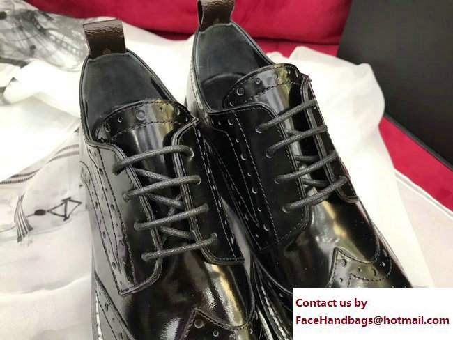 Louis Vuitton Heel 5cm Perforated Shoes Black 2017