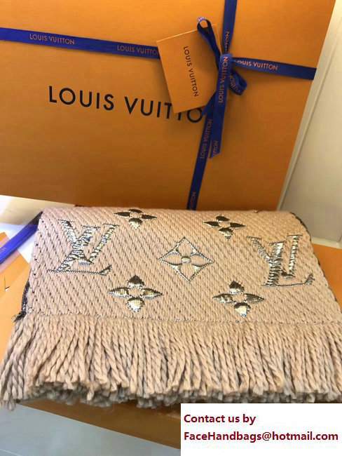Louis Vuitton Logomania Shine Scarf M71166 Beige 2017 - Click Image to Close