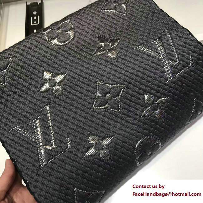 Louis Vuitton Logomania Shine Scarf M71166 Dark Gray/Silver 2017