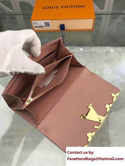 Louis Vuitton Metal Edge Capucines Wallet M64552 Pink 2017 - Click Image to Close