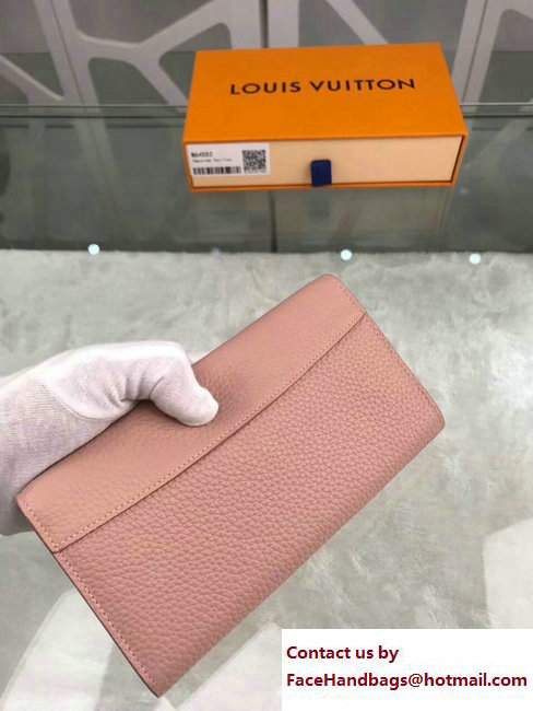 Louis Vuitton Metal Edge Capucines Wallet M64552 Pink 2017
