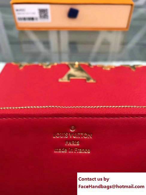 Louis Vuitton Metal Edge Capucines Wallet Red 2017