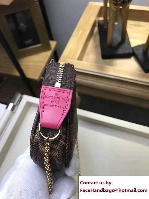 Louis Vuitton Mini Pochette Accessoires Bag N62200 Giraffes Damier Ebene Canvas 2017