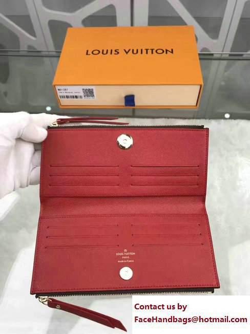 Louis Vuitton Monogram Canvas Adele Wallet M61287 Coquelicot 2017