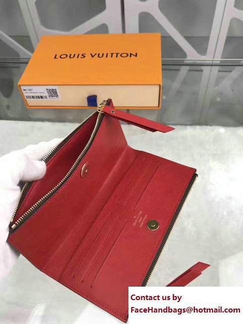 Louis Vuitton Monogram Canvas Adele Wallet M61287 Coquelicot 2017