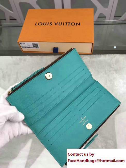 Louis Vuitton Monogram Canvas Adele Wallet Turquoise 2017 - Click Image to Close