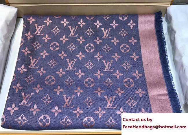 Louis Vuitton Monogram Denim Shawl 01 2017 - Click Image to Close