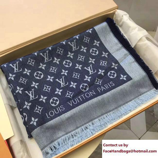 Louis Vuitton Monogram Denim Shawl 03 2017 - Click Image to Close