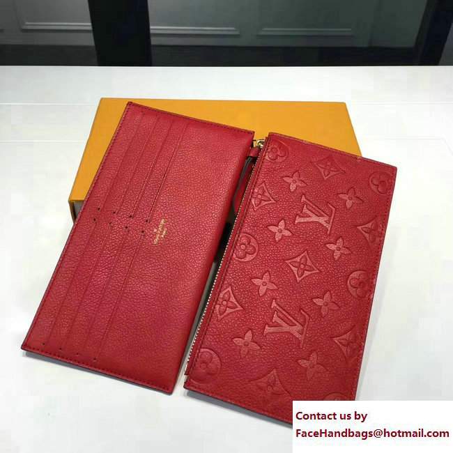 Louis Vuitton Monogram Empreinte Pochette Felicie Bag M64065 Cherry 2017