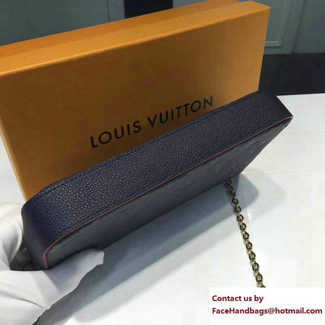Louis Vuitton Monogram Empreinte Pochette Felicie Bag M64099 Marine Rouge 2017