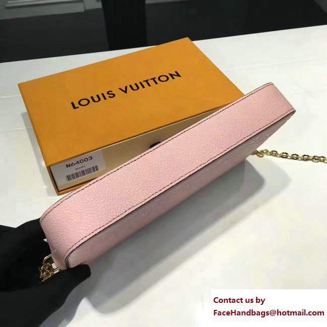 Louis Vuitton Monogram Empreinte Pochette Felicie Bag Rose Ballerine 2017 - Click Image to Close