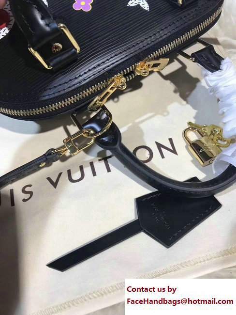 Louis Vuitton Monogram Flower Epi Alma BB Bag M54836 Black 2017 - Click Image to Close
