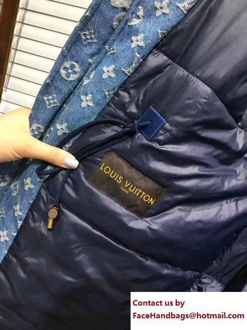 Louis Vuitton Supreme Coat Denim Blue 2017