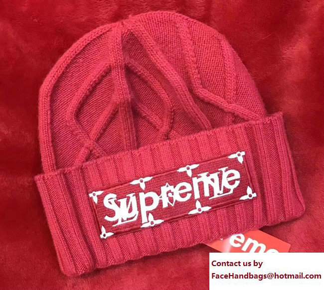 Louis Vuitton Supreme Hat Red 2017 - Click Image to Close