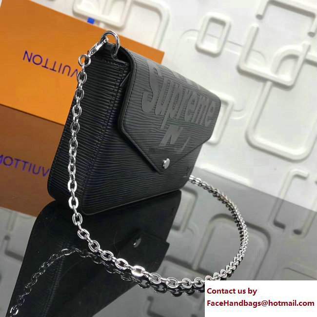 Louis Vuitton x Supreme EPI Pochette Felicie Bag Black 2017