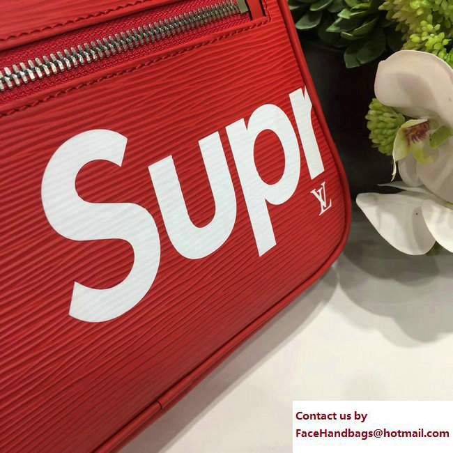 Louis Vuitton x Supreme Epi Clutch Bag Red 2017