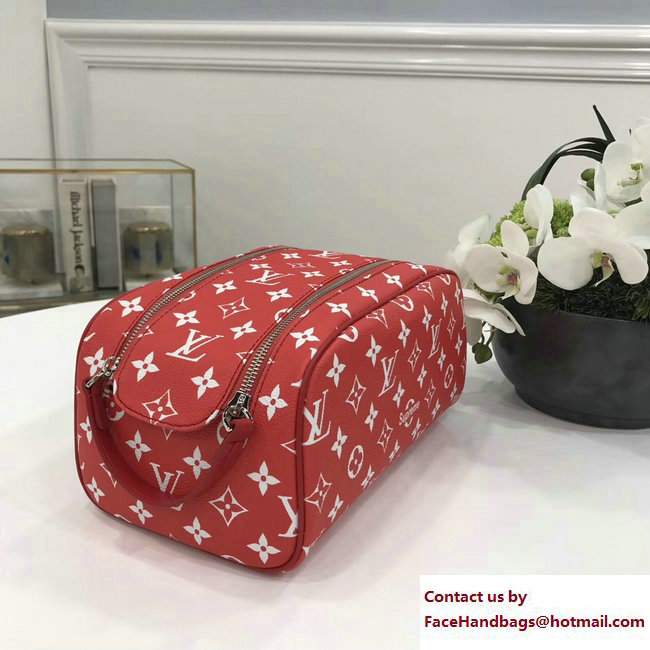Louis Vuitton x Supreme King Size Toiletry Bag Red 2017 - Click Image to Close
