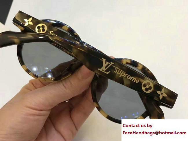 Louis Vuitton x Supreme Sunglasses Leopard Print 2017