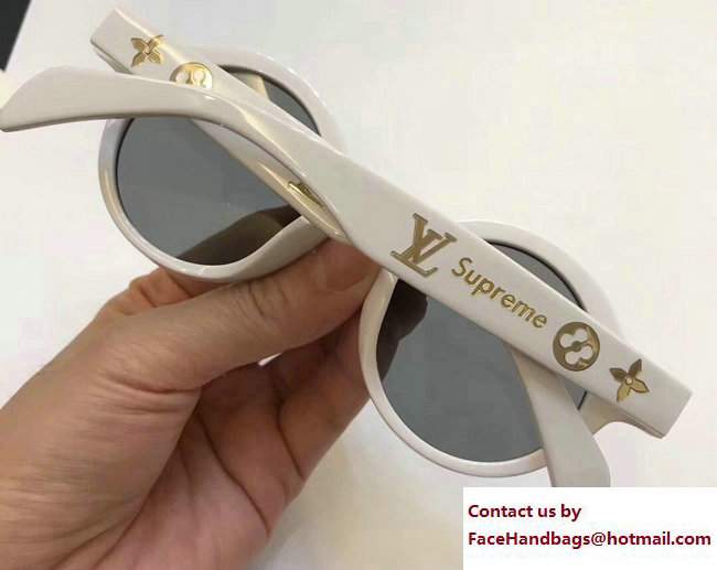 Louis Vuitton x Supreme Sunglasses White 2017 - Click Image to Close