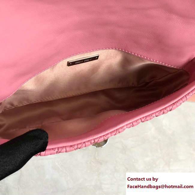 Miu Miu Cristal Shoulder Bag 5BD417 Crystal Bow Pink 2017 - Click Image to Close