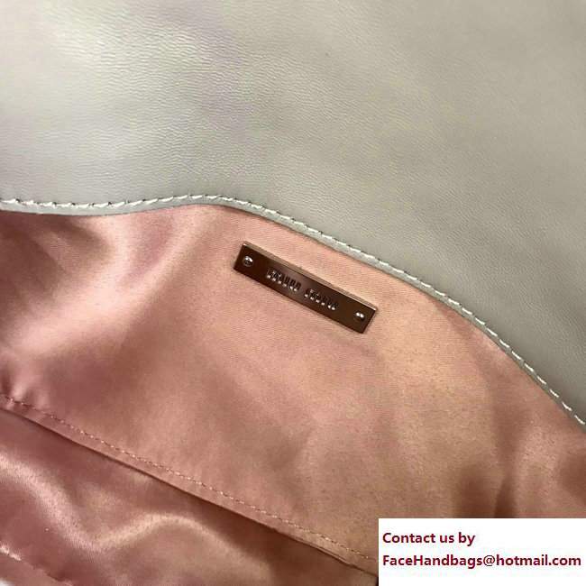 Miu Miu Cristal Shoulder Bag 5BD417 Pearl Gray 2017 - Click Image to Close