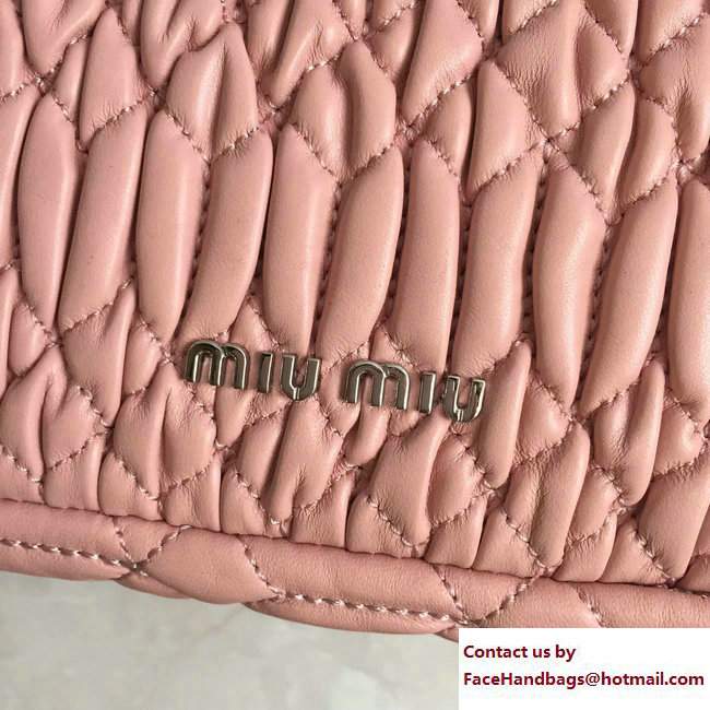 Miu Miu Cristal Shoulder Bag 5BD417 Pearl Pink 2017