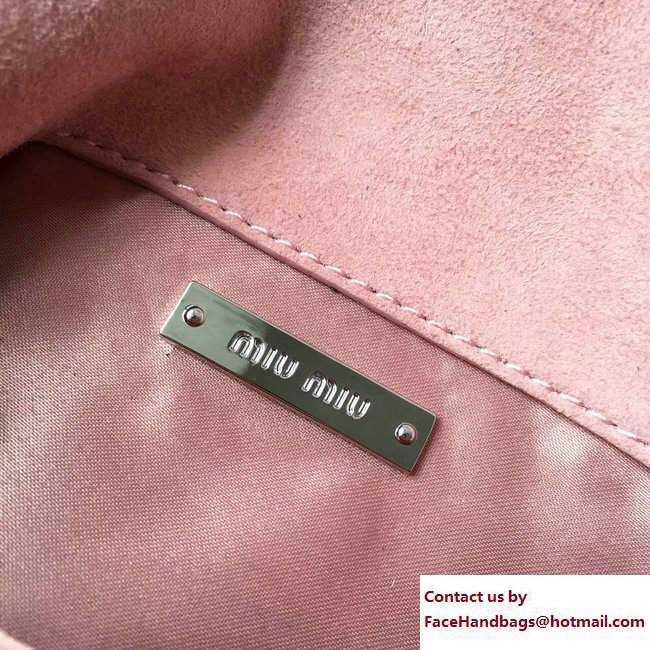 Miu Miu Cristal Shoulder Bag 5BD417 Velvet Pearl Pink 2017 - Click Image to Close