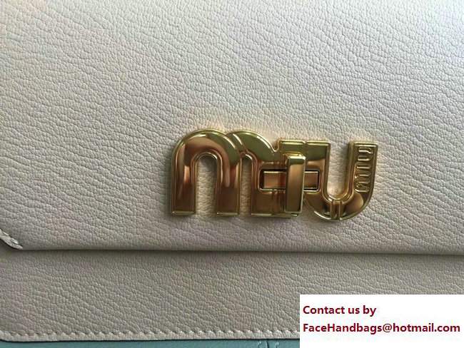 Miu Miu Madras Big Miu Logo Top Handle Bag 5BH087 Nude Pink 2017 - Click Image to Close