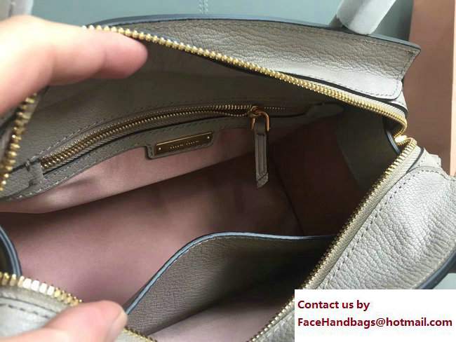 Miu Miu Madras Bow Top Handle Bag 5BA055 Light Gray 2017