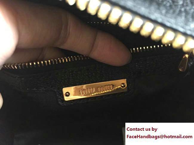 Miu Miu Madras Bow Top Handle Bag 5BA059 Black 2017 - Click Image to Close