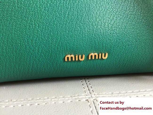 Miu Miu Madras Miu Click Shoulder Bag 5BD059 Green 2017