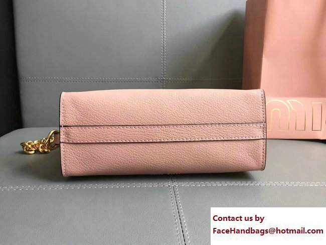 Miu Miu Madras Miu Click Shoulder Bag 5BD059 Nude Pink 2017 - Click Image to Close