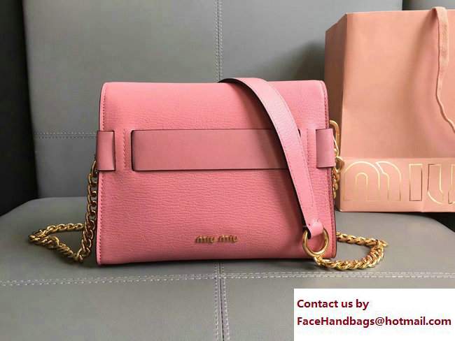 Miu Miu Madras Miu Click Shoulder Bag 5BD059 Pink 2017