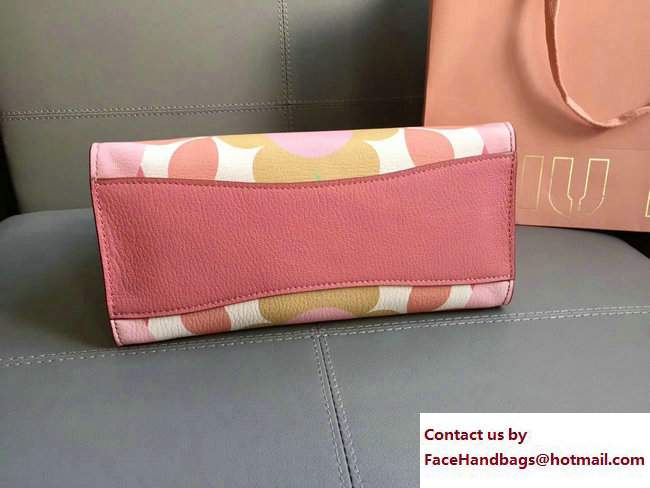 Miu Miu Madras Miu Click Top Handle Bag 5BA046 Flower Pink 2017