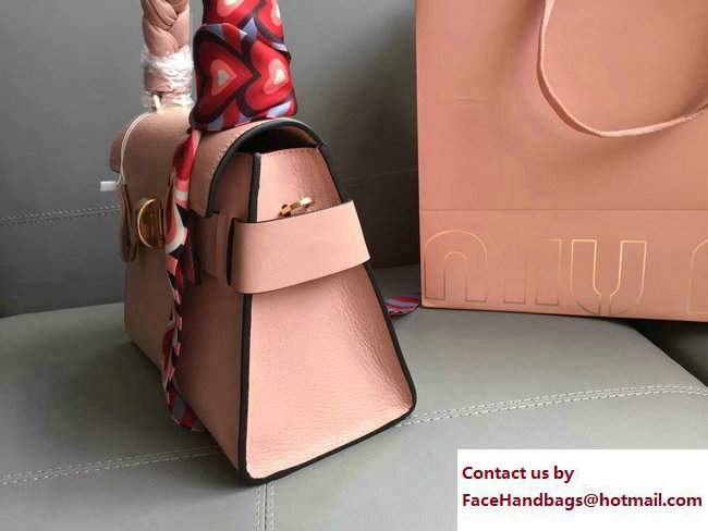 Miu Miu Madras Miu Click Top Handle Bag 5BA046 Nude Pink 2017