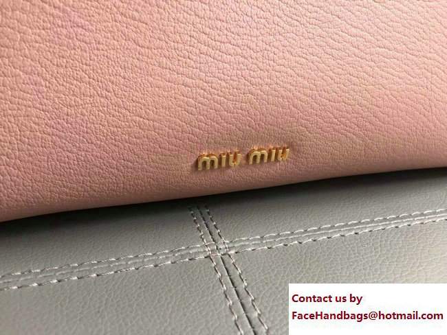 Miu Miu Madras Miu Click Top Handle Bag 5BA054 Nude Pink 2017 - Click Image to Close
