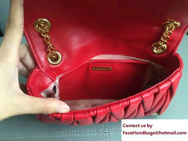 Miu Miu Matelasse Miu Mega Shoulder Bag 5BD051 Red 2017 - Click Image to Close
