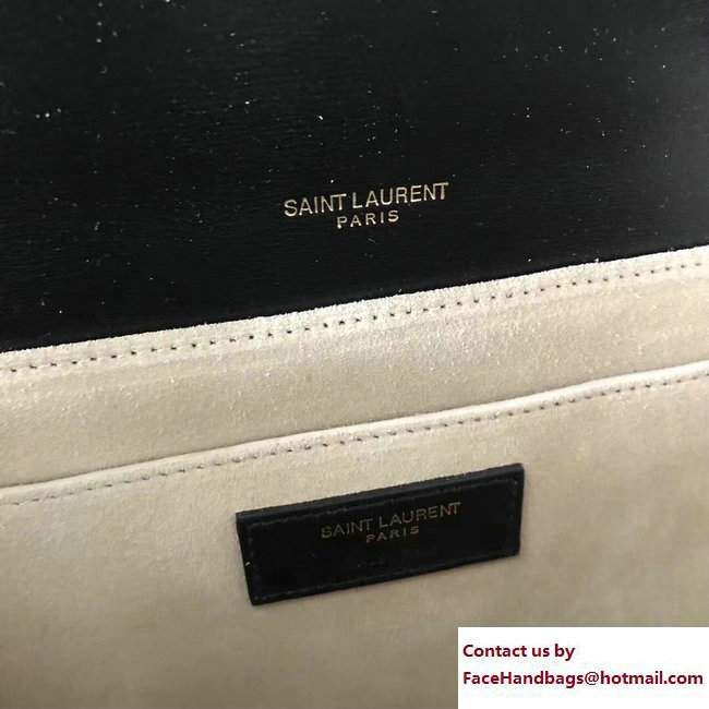 Saint Laurent Medium Bellechasse Bag 482044 Black/Suede Apricot 2017 - Click Image to Close