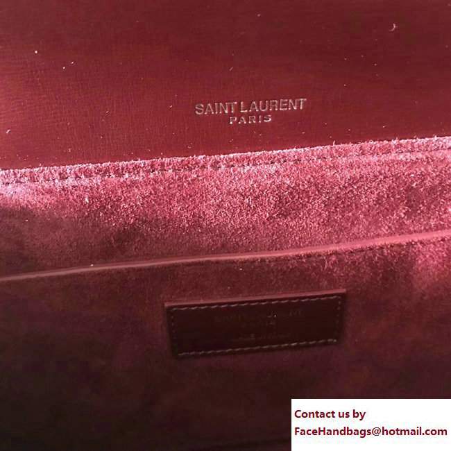 Saint Laurent Medium Bellechasse Flap Front Bag 482051 Dark Red 2017 - Click Image to Close