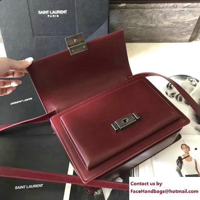Saint Laurent Medium Bellechasse Flap Front Bag 482051 Dark Red 2017