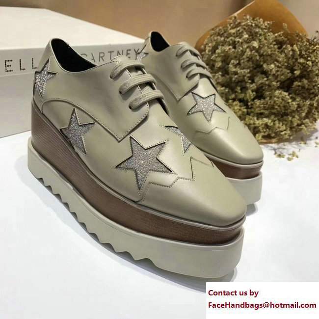 Stella Mccartney Elyse Shoes Beige/Bling Star 2017 - Click Image to Close