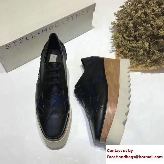Stella Mccartney Elyse Shoes Black/Blue Star 2017 - Click Image to Close