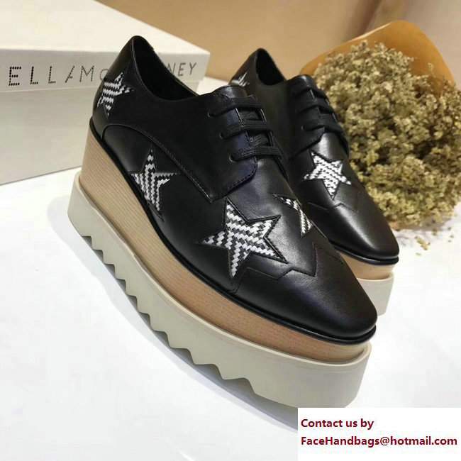 Stella Mccartney Elyse Shoes Black/Braided Star 2017 - Click Image to Close